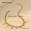 Stainless Steel 18K Electroplated Geometric Rhinestone Tassel Women's Bracelet
