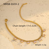 Stainless Steel 18K Electroplated Geometric Rhinestone Tassel Women's Bracelet