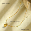 Stainless Steel 18K Electroplated Love Peach Heart Pendant Necklace For Women