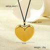 Stainless Steel 18K Electroplated Love Peach Heart Pendant Necklace For Women