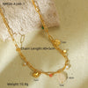 Stainless Steel 18K Electroplated Love Peach Heart Pendant Necklace For Women