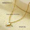 Stainless Steel 18K Electroplated Love Peach Heart Pendant Necklace For Women