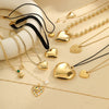 Stainless Steel 18K Electroplated Love Peach Heart Pendant Necklace For Women