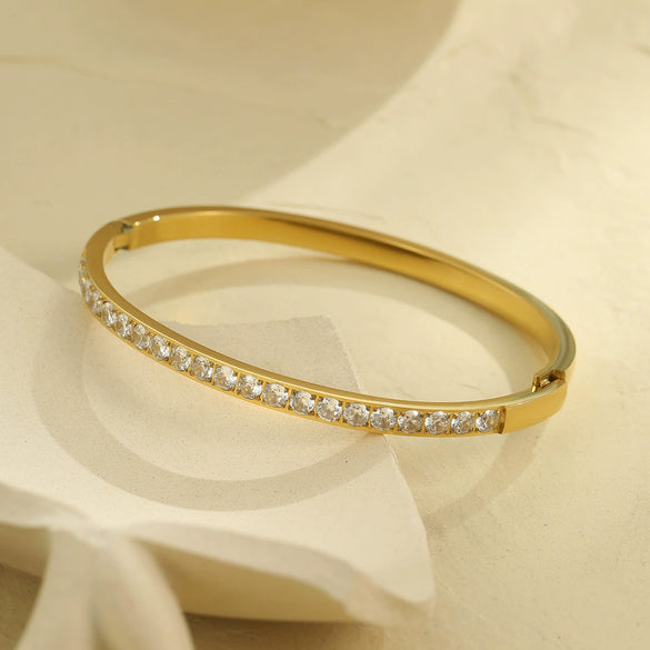 Stainless Steel 18K Geometric Pattern Electroplated Women's Bracelet Jewelry Wholesale