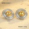 Stainless Steel 18K Gold Electroplated Geometric Fashion Women's Earrings