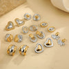 Stainless Steel 18K Gold Electroplated Geometric Fashion Women's Earrings