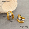 Stainless Steel 18K Gold Electroplated Geometric Fashion Women's Earrings