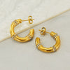 Stainless Steel 18K Gold Electroplated Geometric Women's Earrings