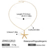 Stainless Steel 18K Gold Electroplating Starfish Ocean Style Women's Earrings Necklace