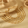 Stainless Steel 18K Gold Handmade Jewelry Accessories Bracelet Chain With Heart And Star Pattern Electroplated