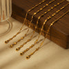Stainless Steel 18K Gold Handmade Jewelry Accessories Bracelet Chain With Heart And Star Pattern Electroplated