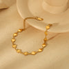 Stainless Steel 18K Gold Handmade Jewelry Accessories Bracelet Chain With Heart And Star Pattern Electroplated
