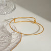 Stainless Steel 18K Gold Plated Adjustable Bracelet For Women Quiet Design Minimalist Style