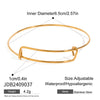 Stainless Steel 18K Gold Plated Adjustable Bracelet For Women Quiet Design Minimalist Style
