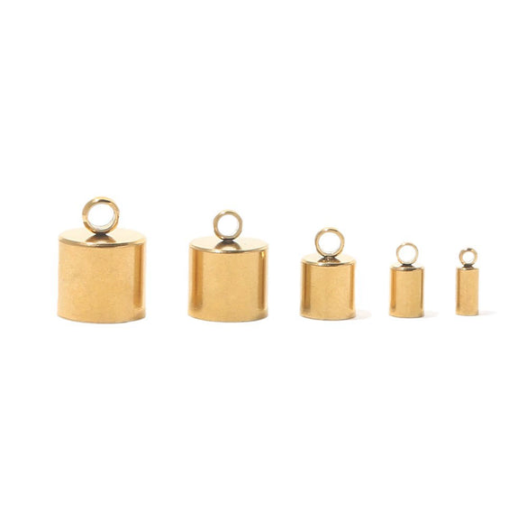 Stainless Steel 18K Gold Plated Bucket Cylinder Diy Jewelry Accessories Chain Buckle Rope Buckle Connecting Buckle With Electroplating