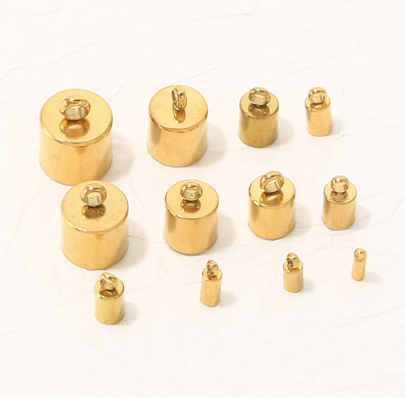 Stainless Steel 18K Gold Plated Bucket Cylinder Diy Jewelry Accessories Chain Buckle Rope Buckle Connecting Buckle With Electroplating