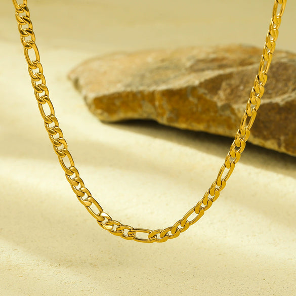 Stainless Steel 18K Gold Plated Chain Necklace Fashion Style