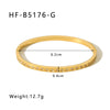 Stainless Steel 18K Gold Plated Electroplated Geometric Diamond Bracelet For Women