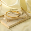 Stainless Steel 18K Gold Plated Electroplated Geometric Diamond Bracelet For Women