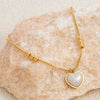 Stainless Steel 18K Gold Plated Heart Shape Ornament Simple Retro Women's Anklet
