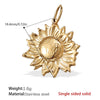 316L Stainless Steel 18K Gold Plated Pendant Jewelry Butterfly Flower Leaf Shape