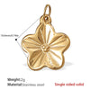 316L Stainless Steel 18K Gold Plated Pendant Jewelry Butterfly Flower Leaf Shape
