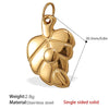 316L Stainless Steel 18K Gold Plated Pendant Jewelry Butterfly Flower Leaf Shape