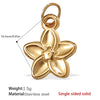 316L Stainless Steel 18K Gold Plated Pendant Jewelry Butterfly Flower Leaf Shape
