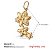 316L Stainless Steel 18K Gold Plated Pendant Jewelry Butterfly Flower Leaf Shape