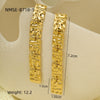 Stainless Steel 18K Gold Plated Square Hammer Pattern Long Tassel Retro Exaggerated Women's Earrings