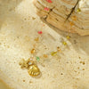 Stainless Steel 18K Gold Plated Starfish Pendant Necklace For Women