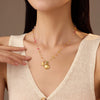 Stainless Steel 18K Gold Plated Starfish Pendant Necklace For Women