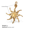 316L Stainless Steel 18K Gold Plated Sun Moon Pendant Jewelry Fashion Necklace For Women
