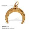 316L Stainless Steel 18K Gold Plated Sun Moon Pendant Jewelry Fashion Necklace For Women