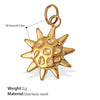 316L Stainless Steel 18K Gold Plated Sun Moon Pendant Jewelry Fashion Necklace For Women