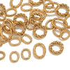Stainless Steel 18K Gold Plated Twistshaped Ring Diy Jewelry Accessories