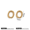 Stainless Steel 18K Gold Plated Twistshaped Ring Diy Jewelry Accessories