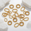 Stainless Steel 18K Gold Plated Twistshaped Ring Diy Jewelry Accessories