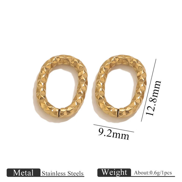 Stainless Steel 18K Gold Plated Twistshaped Ring Diy Jewelry Accessories