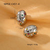 Stainless Steel 18K Gold Plated Women's Drop Earrings Jewelry