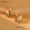 Stainless Steel 18K Gold Plated Women's Drop Earrings Jewelry