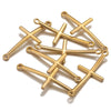 Stainless Steel 18K Gold Vacuum Plated Arc Cross Pendant Jewelry Making For Diy Bracelet And Necklace