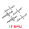 Stainless Steel 18K Gold Vacuum Plated Arc Cross Pendant Jewelry Making For Diy Bracelet And Necklace
