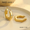 Stainless Steel 18K Gold Vintage Style U Shape Electroplating Women's Earrings