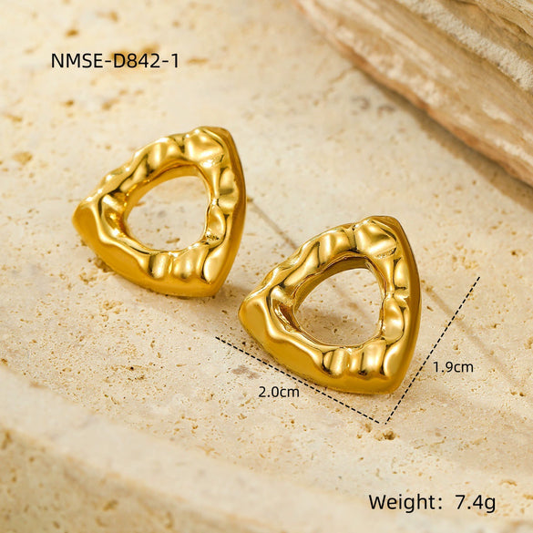 Stainless Steel 18K Gold Vintage Style U Shape Electroplating Women's Earrings