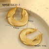 Stainless Steel 18K Gold Vintage Style U Shape Electroplating Women's Earrings