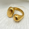 Stainless Steel 18K Goldplated Geometric Open Doubleended Ring Hand Jewelry