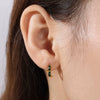 316L Stainless Steel 18K Goldplated Rhinestone Inlaid Earrings Electroplated Fashion Style For Women