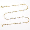 Stainless Steel 18K Paperclip Chain Jewelry Necklace With Electroplating Treatment