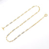 Stainless Steel 18K Paperclip Chain Jewelry Necklace With Electroplating Treatment